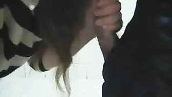 Amateur Asian Girlfriend Hairy Blowjob and Homemade Masturbation