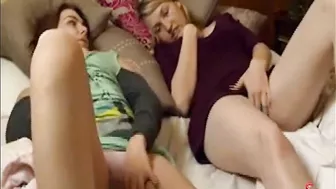 College Lesbians' Homemade Masturbation Rubdown Cums with Amateur Pussy Orgasms!