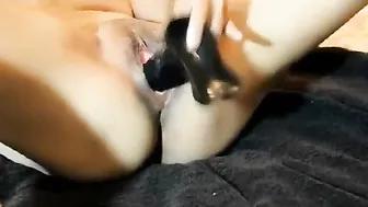 Masturbating Asian Wife with Dildo and Amateur Fucking