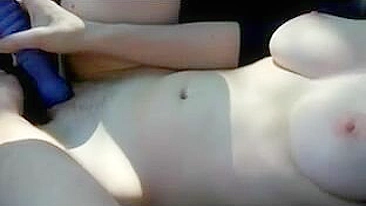 Busty Amateur GF Masturbates in Car with BF!