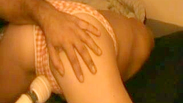 Amateur Girlfriend Homemade Masturbation with Vibrator, Moaning and Orgasm