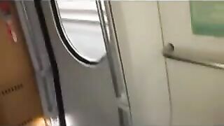 Blonde German Amateur Masturbates with Dildo on Train