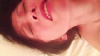 Asian Amateur Cumming Harder with Masturbation Facial!