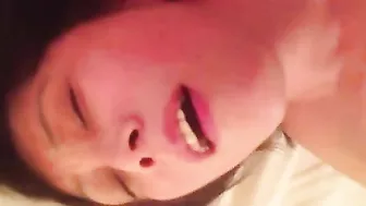 Asian Amateur Cumming Harder with Masturbation Facial!