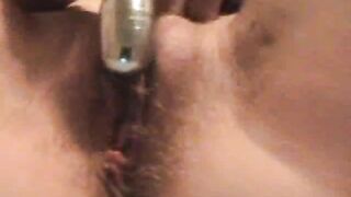 Homemade Masturbation with Vibrators and Hairy Amateur Cum Shots