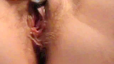 Homemade Masturbation with Vibrators and Hairy Amateur Cum Shots