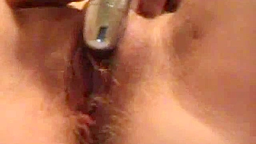 Homemade Masturbation with Vibrators and Hairy Amateur Cum Shots