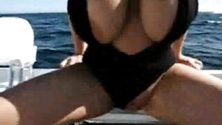 MILF Boat Ride Orgasm - Amateur Busty Masturbates w/ Dildo!