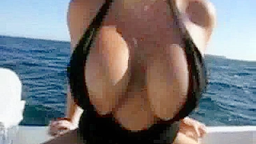 MILF Boat Ride Orgasm - Amateur Busty Masturbates w/ Dildo!