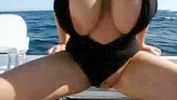 MILF Boat Ride Orgasm - Amateur Busty Masturbates w/ Dildo!