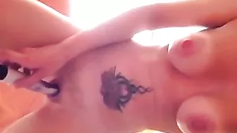 Massive Masturbation Squirts with Big Tits and Dildos!