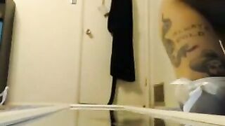 Mirror Masturbation with Vibrator and Squirt!