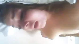 Amateur Brunette College Girl Homemade Masturbation Session Leads to Tender Moans and Orgasmic Bliss!