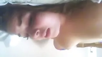 Amateur Brunette College Girl Homemade Masturbation Session Leads to Tender Moans and Orgasmic Bliss!