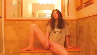 Masturbation Moans and Orgasms with Amateur Brunette Dirty Talk and Homemade Dildo