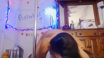 Masturbating with Big Boobs and Piercing - Amateur Webcam Session