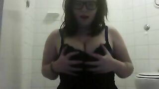 Chubby Ex-GF Sensual Shower Masturbation with Big Boobs & Tits