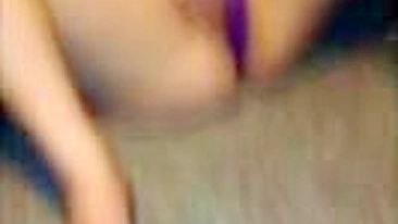 Amateur Hairy GF Makes Pussy Cum with Finger Rubbing & Homemade Orgasm