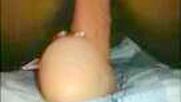 Amateur Black BBW Masturbates with Huge Dildo in Homemade Video