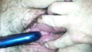 Homemade Masturbation with Hairy BBW and Vibrator
