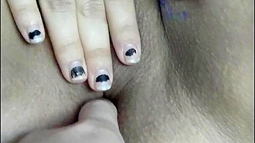 Football Fever Masturbation - Amateur BBW Rubs Shaved Pussy with Fingers
