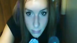 Amateur Teen Homemade Masturbation with Dirty Deepthroat and Dildo