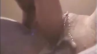 Amateur Squirting Orgasm with Shaved Pussy and Dildo