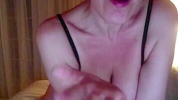 MILF with Big Tits Rubs Pussy until Orgasm in Homemade Masturbation Video