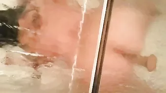 MILF Masturbates with Dildo in Shower, Amateur BBW Porn!