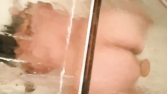 MILF Masturbates with Dildo in Shower, Amateur BBW Porn!