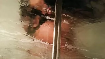 MILF Masturbates with Dildo in Shower, Amateur BBW Porn!