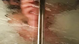 MILF Masturbates with Dildo in Shower, Amateur BBW Porn!