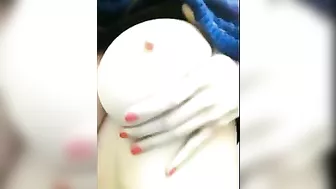 Brunette Babe Big Boob Masturbation in Airplane Fun!