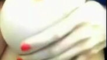 Brunette Babe Big Boob Masturbation in Airplane Fun!