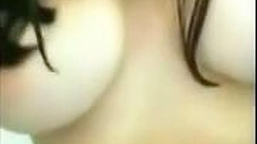 Brunette Babe Big Boob Masturbation in Airplane Fun!