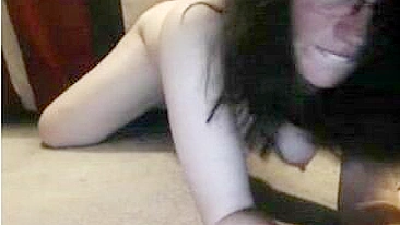 Masturbating Nerd Girl with Glasses Cums Hard on Webcam!