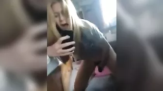 Amateur Blonde Teen Homemade Masturbation with Dildo and Hairbrush!