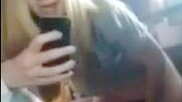 Amateur Blonde Teen Homemade Masturbation with Dildo and Hairbrush!