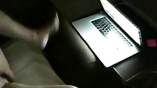 MILF Wife Hairy Masturbation with Vibrator & Webcam Chat