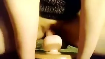 MILF Mom Homemade Dildo Ride Amateur Sex Toy Fun