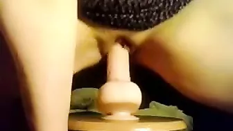MILF Mom Homemade Dildo Ride Amateur Sex Toy Fun
