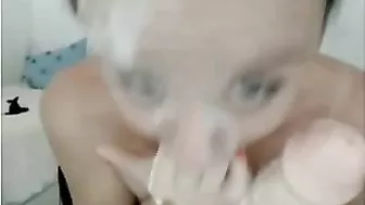 Amateur Petite Brunette Teen Masturbates with Dildo & Whipped Cream on Webcam Amateur Petite Brunette Teen Masturbates with Dildo & Whipped Cream on Webcam