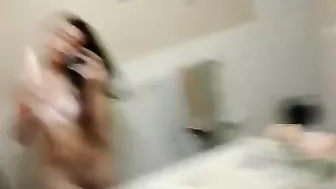 Amateur Asian Teen Masturbates with Dildo in Homemade Selfie