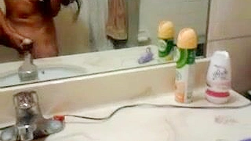 Amateur Asian Teen Masturbates with Dildo in Homemade Selfie