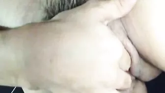 Hairy Asian GF Makes Homemade Selfie Amateur Masturbation