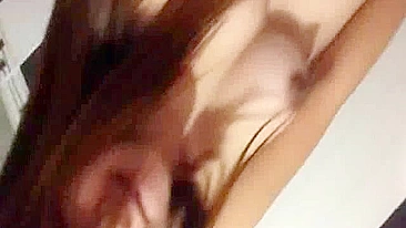 Hairy Asian GF Makes Homemade Selfie Amateur Masturbation