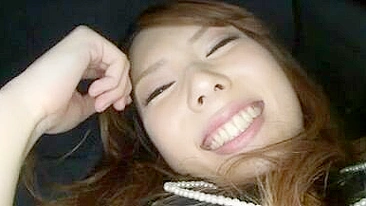 Japanese Amateur Masturbation Session in Small Car with Blowjob and Cum Swallowing