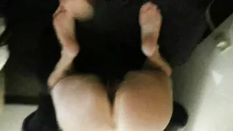 MILF Masturbates with Hairy Pussy & Big Dildo in Homemade Sex Toy Video