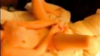MILF Mom Cums Hard Fucking Herself with Dildo & Skinny Small Tits