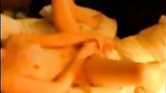 MILF Mom Cums Hard Fucking Herself with Dildo & Skinny Small Tits